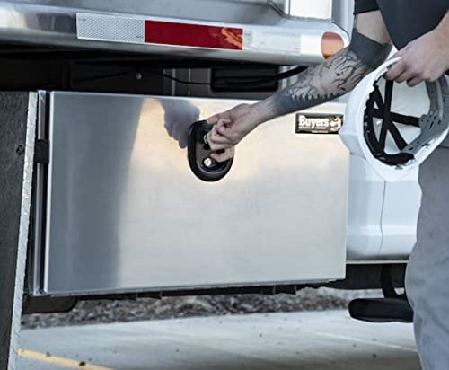 Image of Buyers Products 1706420 Pro Series Underbody Truck Box With 3-Point Compression Latch, Smooth Silver Aluminum, Made in the USA, 18 x 24 x 36 Inches, Truck Tool Box For Storage & Organization