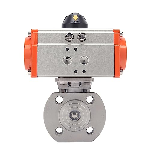 Válvula de bola neumática de acero inoxidable 304 con cilindro de doble efecto premium 5
