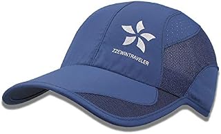ZZEWINTRAVELER Quick Dry Cap Running Hats Lightweight Breathable Soft Adjustable Outdoor Sports Hat