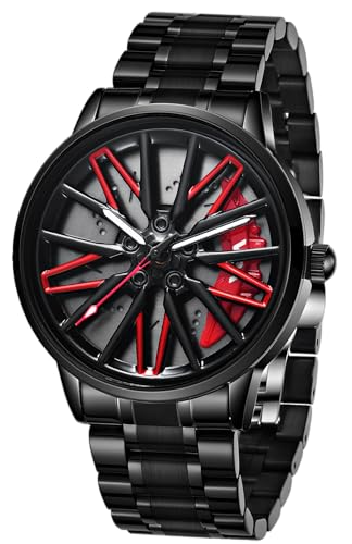V2A Vortex Wheel Rolling Series Men's Analog Watch Black - Image 2