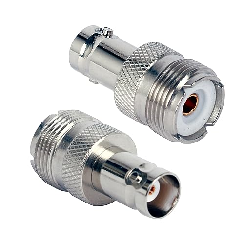 Adaptador Coaxial UHF Hembra a BNC Hembra 2 Piezas miniatura 1