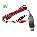 Produktbild Yanhonin AA AAA Batterie Eliminator USB 5V Bis 1,5V / 3V / 4,5V Step-down Clip Kabel Einstellbare Spannungswandler Linie Für Uhren Spielzeug