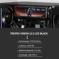 THERMALRIGHT Trofeo Vision 11.3 LCD Black 11,3-Zoll Magnet IPS-Display, 1920x400 Auflösung, Magnetisch an Die Oberfläche des Chassis Angezogen, DIY-Bild-/Videoanzeige, Schwarz – Ansicht 6