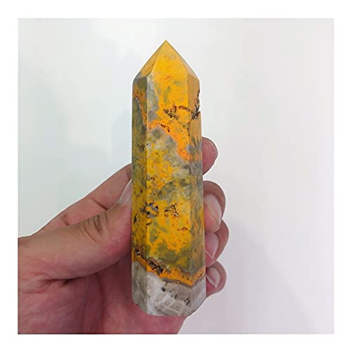 TELONI Natural Crystals Quartz Bumblebee Tower Energy Point Reiki Stone Room Home Office Aquarium Decoration Accessories Gemstone (Size : 190-210g)