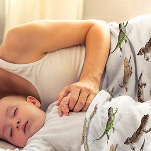 Singingin Ultra Soft Flannel Fleece Bed Blanket Reptile Lizard Throw Blanket All Season Warm Fuzzy Light Weight Cozy Plush Blankets For Living Room/Bedroom 40 X 50 Inches #TOP2