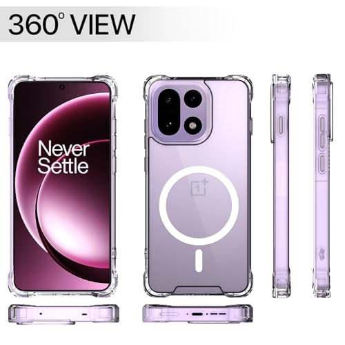 Image of Amazon Basics Back Cover for OnePlus 15 5G Mag-Safe Shockproof PC + TPU Protective Case Magnetic Support Bumper Case (Transparent Mag-Safe)