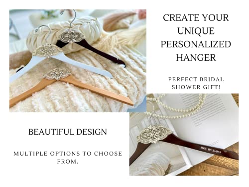 Bride Hanger For Wedding Dress, Personalized Custom With Bridal Dress Hanger, Wood Hanger Gift For Maid Of Honor, Bridesmaid, Graduation Dresses White, Brown And Dark Walnut Hangers #TOP1