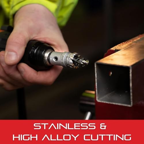 Tungsten Carbide Tipped Hole Saw - SM20 Sheet Metal Cutter With Arbor & Pilot Drill Bit - For Drilling Stainless Steel Aluminum Alloy - 20 mm 5 Tungsten Carbide Tipped Hole Saw - SM20 Sheet Metal Cutter With Arbor & Pilot Drill Bit - For Drilling Stainless Steel Aluminum Alloy - 20 mm - Image 5