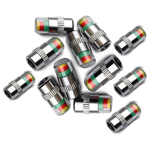 YONHNBOY 12Pcs Tire Pressure Monitor 3 Color Eye Alert Cover