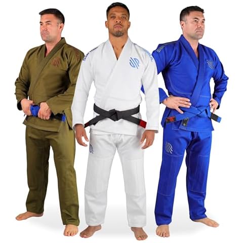 Sanabul Essential BJJ Gi for Men Brazilian Jiu Jitsu Gi Lightweight Preshrunk Fabric for Jiu-Jitsu Training & Competition - White, A2 Cover