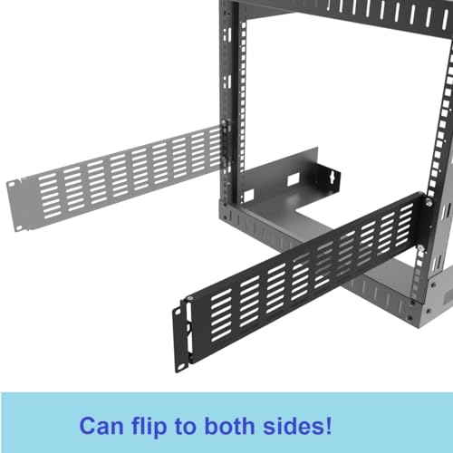 QiaoYoubang 2U Hinged Blank Rack Mount Panel Spacer with Venting for 19 inches Network Cabinet or Server Rack Enclosure (2UVBP) (Pack of 2)