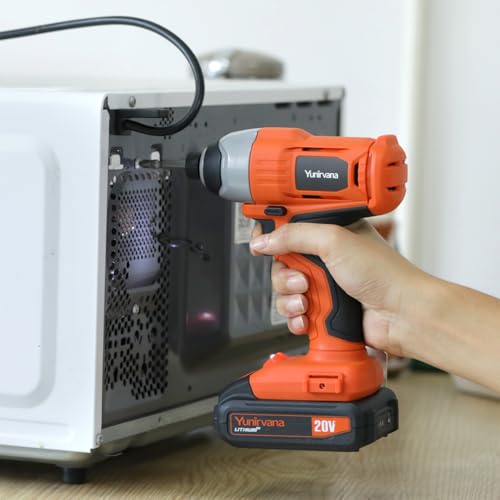 Rechargeable Impact Driver 20V, Yunirvana Variable Speed (0-2800RPM) Cordless Impact Driver with 6Pcs Screwdriver bits,1.3Ah Battery and Charger,Suitable for Tightening Screws 8 Rechargeable Impact Driver 20V, Yunirvana Variable Speed (0-2800RPM) Cordless Impact Driver with 6Pcs Screwdriver bits,1.3Ah Battery and Charger,Suitable for Tightening Screws - Image 8