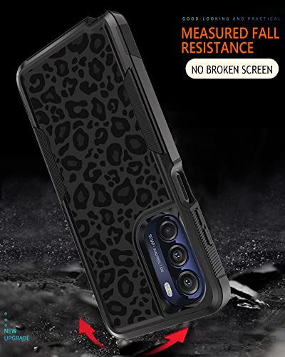Case For Motorola Moto G Stylus 5G,Fashion Luxury Design Heavy Duty Full Body Protection Shockproof Non Slip Cover For Moto G Stylus 6.8(Black Leopard Skin) #TOP3