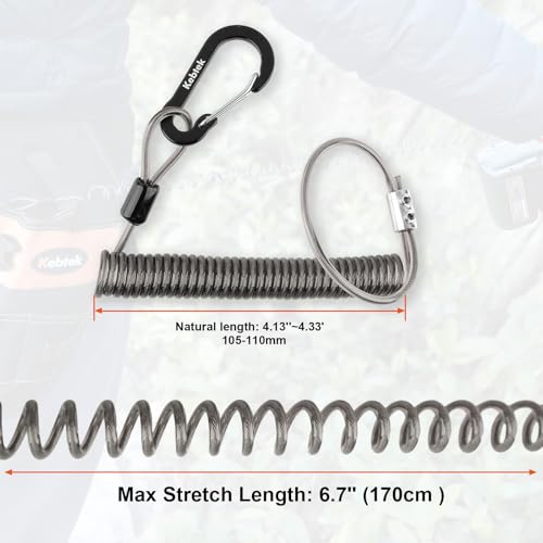 Image of Kebtek 2 in 1 Working Combo Includes Tool Tether Lanyard and Hanging Toolkit, Stretchy Rope Tough Pouch for Heavy Duty Hand or Power Tools like Drill Hammer Wrench Pruning Shear
