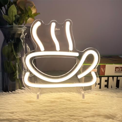 Image of Coffee Table Number Neon Sign Desk Lamp Night Light Wedding Letter LED Neon Sign Wedding Table Decorations Neon Light Shop Bedroom Home Room Decor Christmas Party Warm White USB 20x19 CM