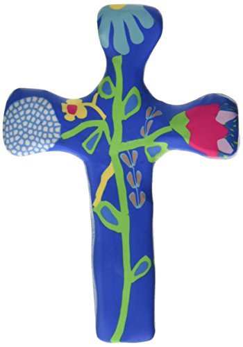 Calypso Studios Cross-Comforting Clay w/Greeting Card-Multiple Blessings, Blue, 5.5