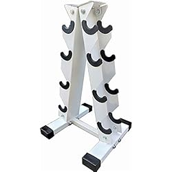 Pesas Caseras En Casa XDJ Estante con Mancuernas, Un Cuadro Almacenamiento De Pesas, Soporte Metal Acero, Entrenamiento En Casa, Soporte De Almacenamiento, Gimnasio Casero Cada Día De Entrenamiento, 4 Capas