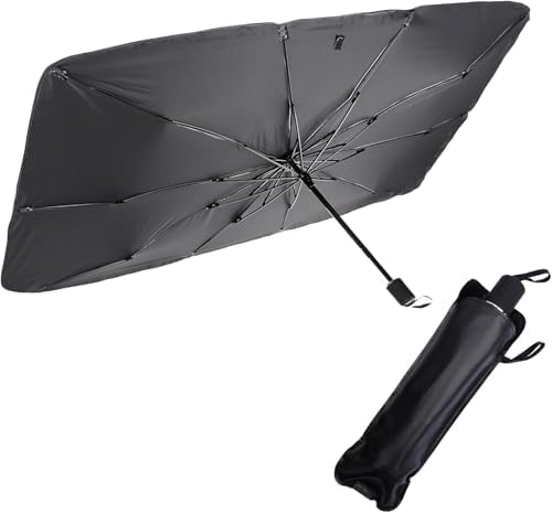 DAMZA Car Sun Shade,Car Front Windshield, Car Umbrella Sun Shade Cover, Foldable UV Reflector - View #12