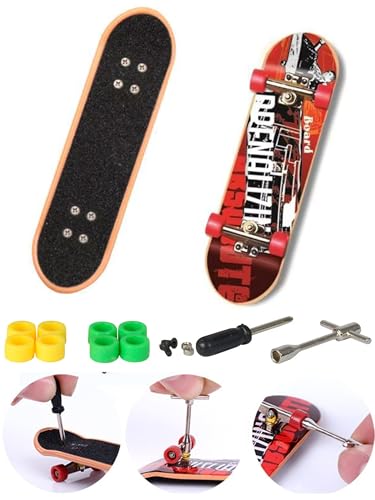 Image of CLA6 Fingerboard Kit | Complimentary Tools, Extra Wheels and Screws | Durable ABS Deck for Rough Use | Safe Sandpaper Grip Tape | Lightweight Non-Bearing Wheels |