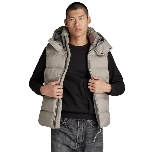 G-Star Raw G-Whistler Padded Hooded Weste, Chaquetas Para Hombre, Gris Elephant Skin D20101-D199-G106 , M