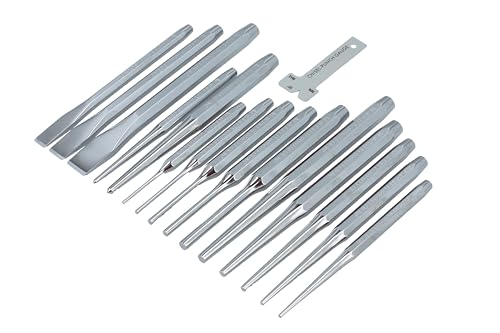 Laser 8869 Punch & Chisel Set 16pc, Multi
