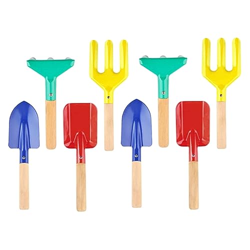 KONTONTY 1 Juego Llave Inglesa Cortasetos Fuerza Herramienta de rastrillo rastrillos celador Jardin paisajeros Pala pequeña de jardinería rastrillo para Plantar Flores Mango de Madera