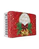 Air Conditioner Cover AC Cover Christmas Bell Decorative Indoor Window Air Conditioner Covers Adjustable AC Covers for Inside Double Insulation 28x20x3.5 Inch