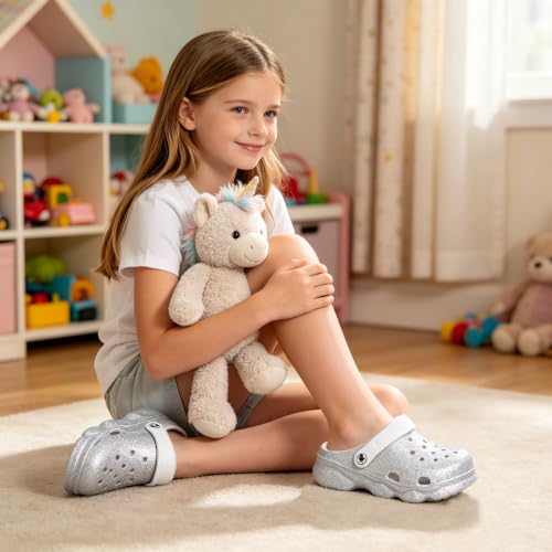 Image of Girls' Clogs for Toddlers & Kids Lightweight Garden Shoes Breathable Slip-on Slides Sandals Slippers Children's Beach Water Shoes