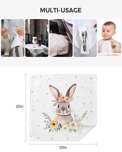 Servilletas de Tela Blanca Cuadrada Pack x4 20x20 in miniatura 5