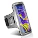 Water Resistant Cell Phone Armband- 5.7 Inch Case for iPhone 7 Plus, 6/6S Plus, S8, S7/S6 Edge, PIxel XL, All Galaxy Note Phones - Adjustable Reflective Velcro Workout Band & Screen Protector, Grey
