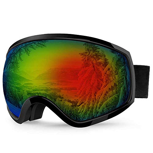 AKASO Kids Ski Goggles, Snowboard Goggles - Anti-Fog, 100% UV Protection, Double-Layer Spherical
