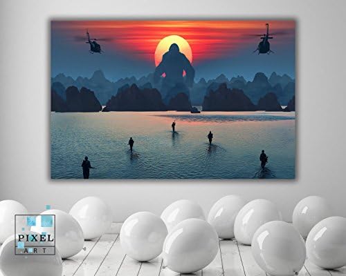 Kong Skull Island Movie Canvas Print Wall Hanging Framed Art