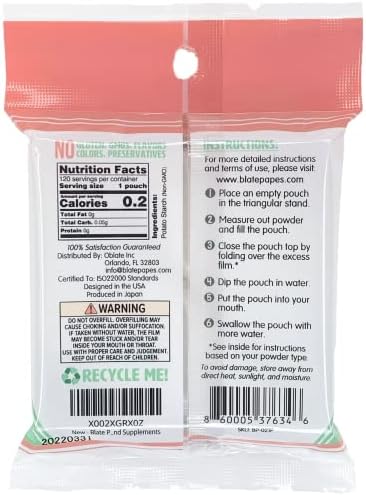 Amazon.com: Blate Papes Edible Film Pouches, 120 Count | Gel ...