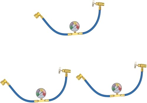 VICASKY 3pcs Refrigerant Ac Charge Hose Ac Oil Injector R134a Can Tap Valve Ladeschlauch Fü Regas Kit Recharge HVAC Hoses R134a Charging Hose - 134a
