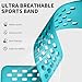 Getino Compatible with Fitbit Charge 5 Bands/Charge 6 Bands for Women Men, Breathable Replacement Sport Strap Adjustable Wristbands for Fitbit Charge 5/ Charge 6 Advanced Fitness Tracker, Teal Blue