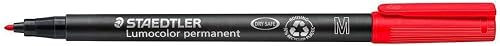 Staedtler Universal Lumocolor Permanent Pen, M Size Tip, Red