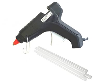 Nawani 40W Hot Melt Glue Gun with Free Glue Sticks (Black Coated Nozzle Gun with 5 Sticks)