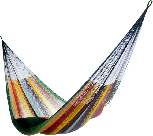 Handmade Matrimonial Hammock - Hammocks Rada Handmade Yucatan Hammock - Artisan Crafted (Multicolor)