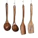 Wooden Cooking Utensils Kitchen Utensil, Natural Take Wood Kitchen Utensils Set - Nonstick Hard Wooden Spatula and Wooden Spoons