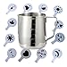 350ML Cappuccino Schiuma Manuale Tazza Liuer Bricco da latte Lattiera per cappuccino in Acciaio Inox Caffè Latte Art Bilance di misurazione di due lati + 16pcs Stampo modello caffè