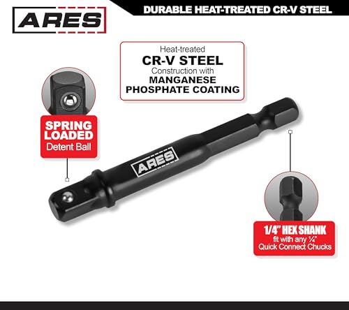 Image of ARES 70382 6-Pc 3 & 6-In Impact Socket Adapter Set - 1 /4, 3 /8, 1 /2-In