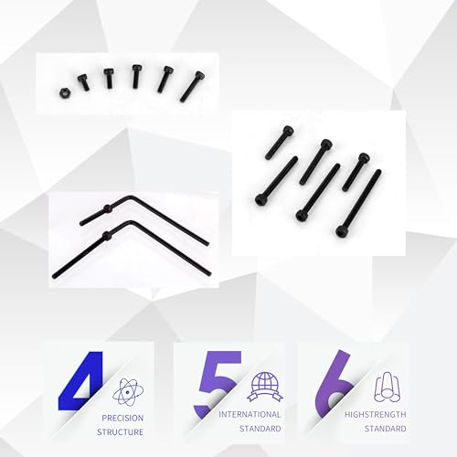 image for qiwuhai 440 Pcs M3 Small Metric Screws with Nuts, Hex Socket Head Cap 