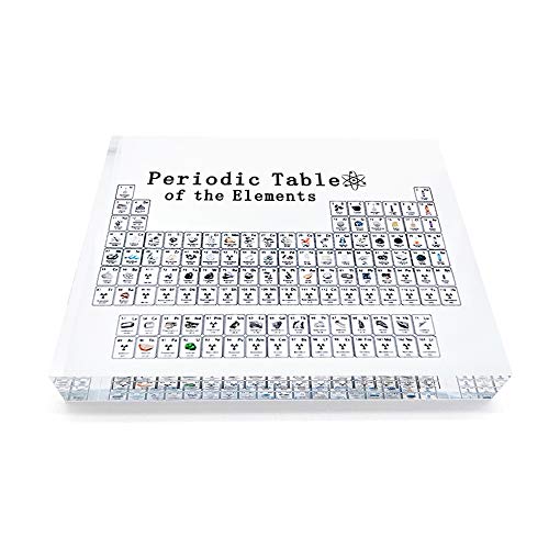 Tabela periódica de acrílico WooDlan Tabela periódica de elementos de acrílico Tabela periódica Deco