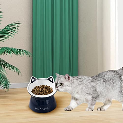 Gamelle élevée pour chat Harilla en céramique lavable et stable