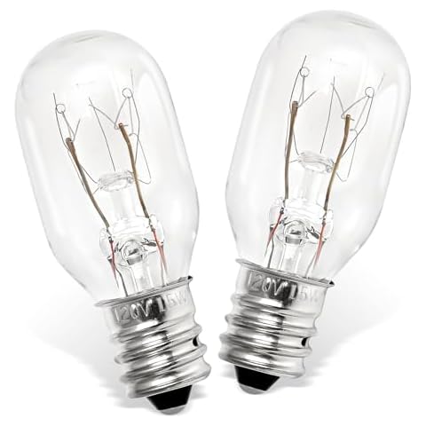 UP2WIN Dryer Drum Light Bulb Compatible with GE Dryer - Bulb Lamp Compatible with GE Dryer Drum, E12 120V 15W, Replaces for The Part# WE05X20431 WE4M305, 2 Pack Cover