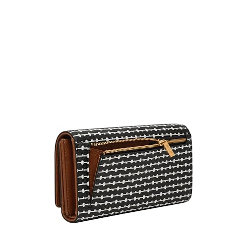 Image of Fossil Women's Logan Leather Wallet RFID Blocking Flap Clutch Organizer