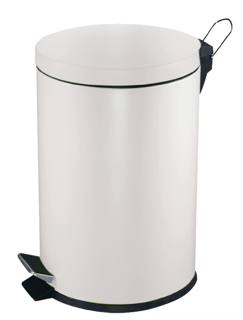 Chabrias Ltd White 5 Litres Steel Pedal Bin 41 X 31 X 62 Cm