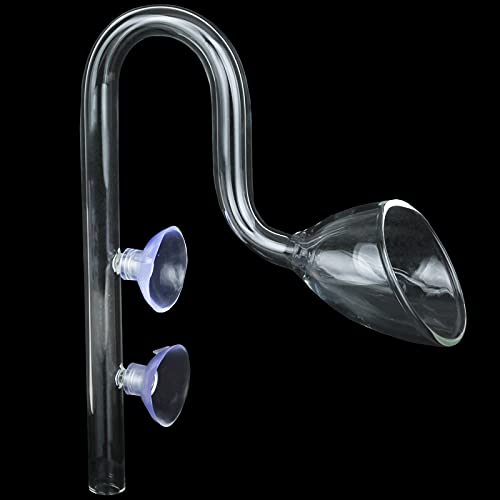 Image of Glass Lily Pipe Outflow Aquatic Lily Pipe Set for Aquarium Planted Tank Aquascaping Filter 17mm for 16 /22mm(5 /8 inch ID) Tubing Hose