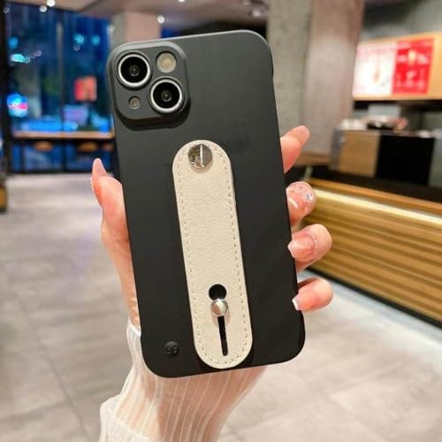 Dragonne en cuir de luxe étui de téléphone sans cadre pour iPhone 14 Pro