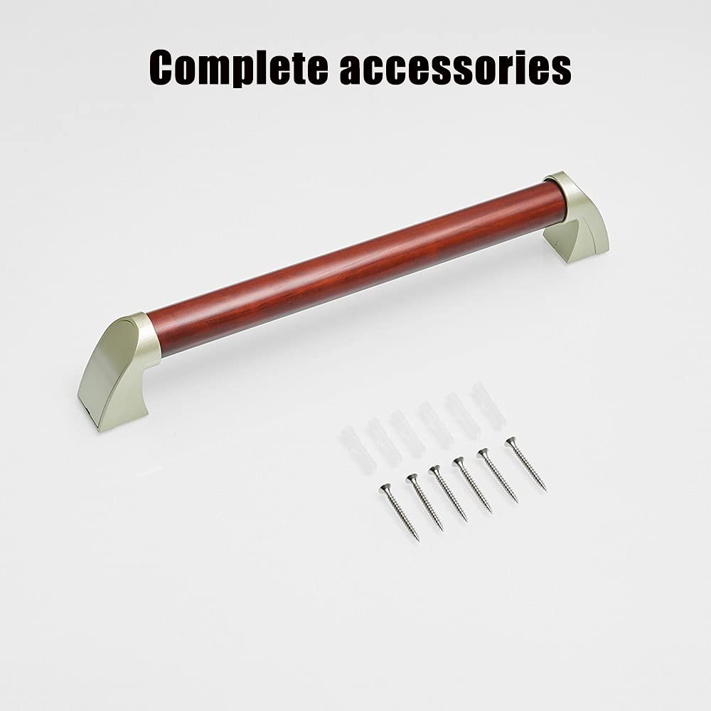 - Corrimano, bracciolo di sicurezza, maniglie in legno per vasca da bagno e doccia, antiscivolo, impermeabile, per bagno/toilette/scale/barre del corridoio/44 cm